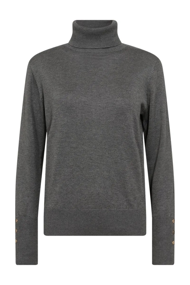 Katie Pullover | Dark grey melange | Strik fra Freequent