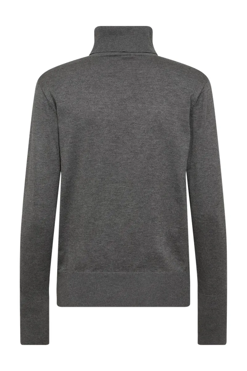 Katie Pullover | Dark grey melange | Strik fra Freequent