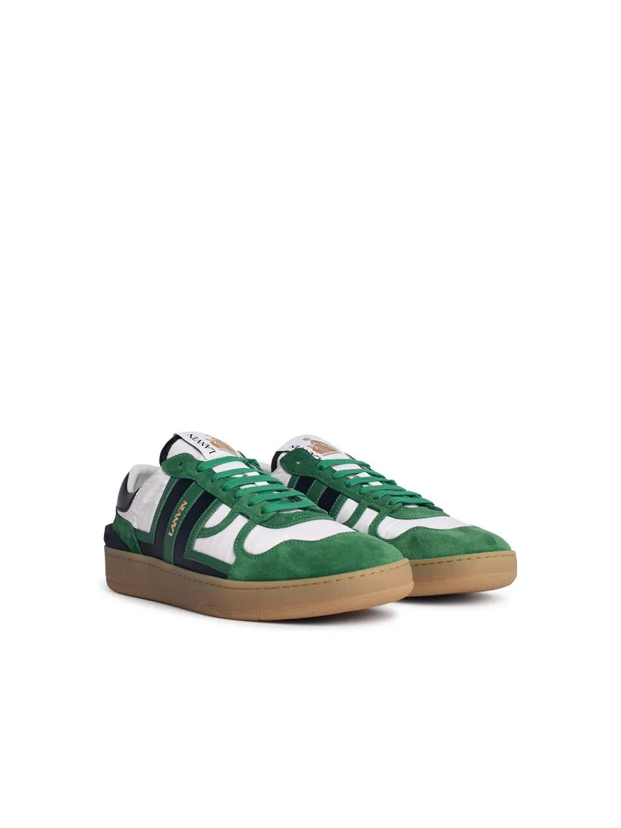 Lanvin    Lanvin 'Clay' Green Lear Blend Sneakers