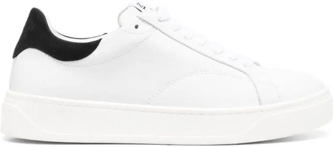 Lanvin logo-patch lace-up sneakers White