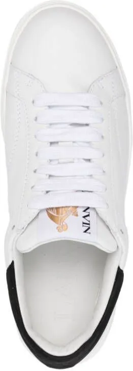 Lanvin logo-patch lace-up sneakers White