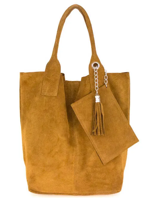 Leather bag camel skin arianna