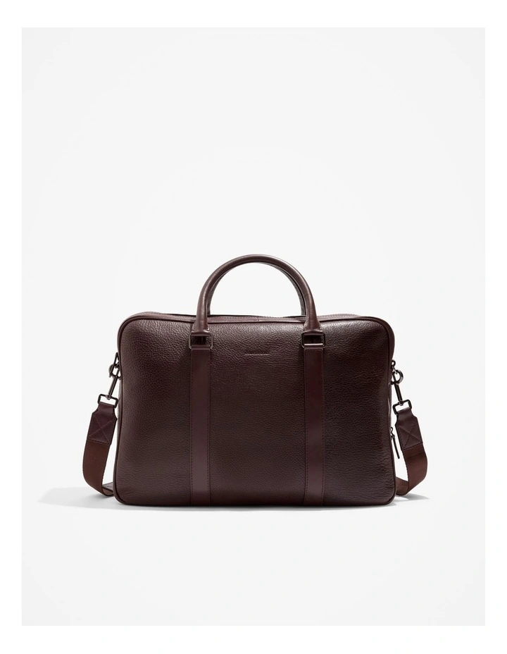 Leather Career Bag in Chocolate