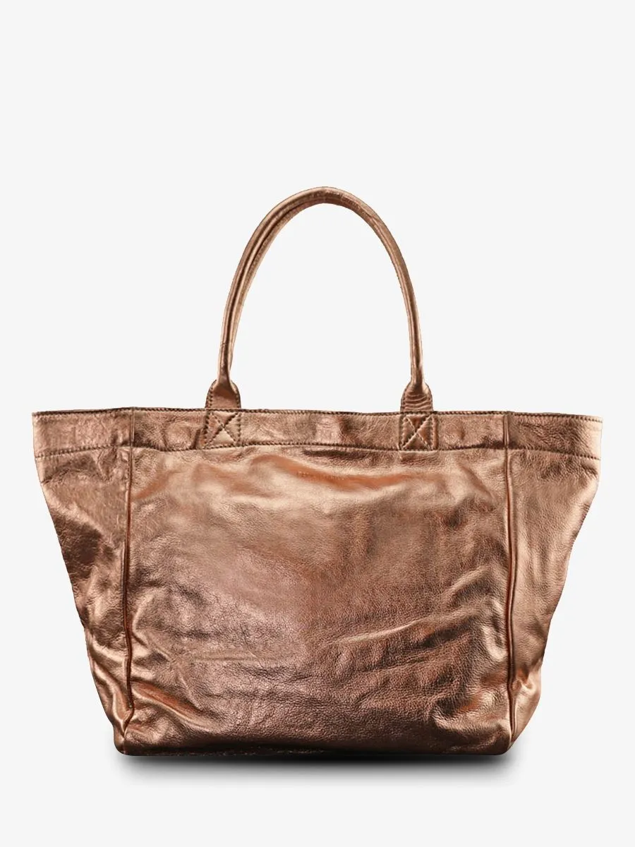 leather hand bag for woman Pink,Gold - MonPartenaire - M Rose Gold | PAUL MARIUS