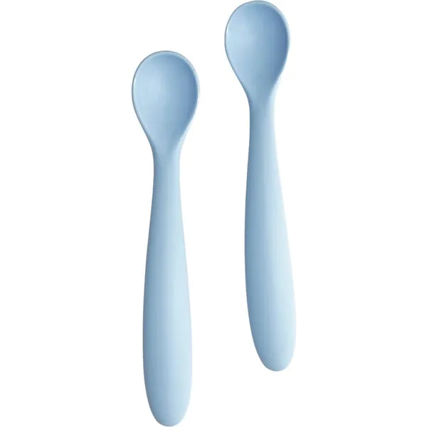 Les Enfants Silicone Flexible Spoon Set, Blue