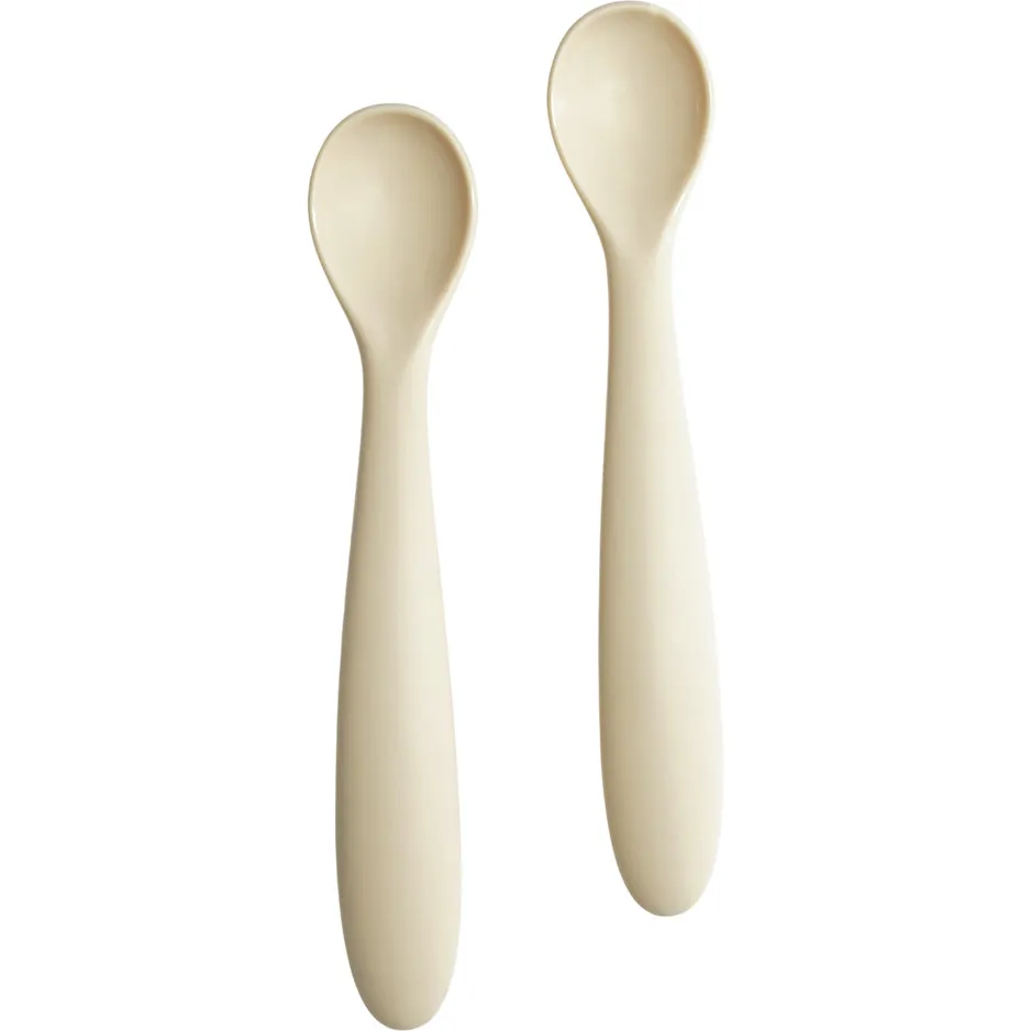 Les Enfants Silicone Flexible Spoon Set, Sand