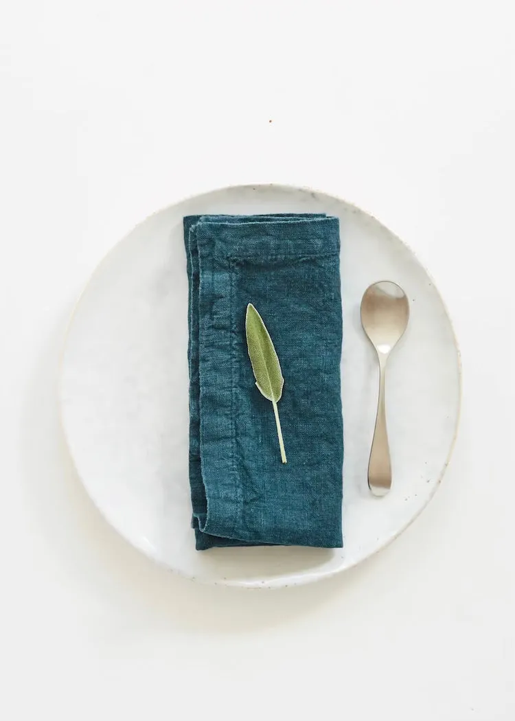 Linen Napkins Set of 2 | Deep Water