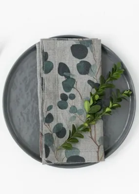 Linen Napkins Set of 2 | Natural Eucalyptus