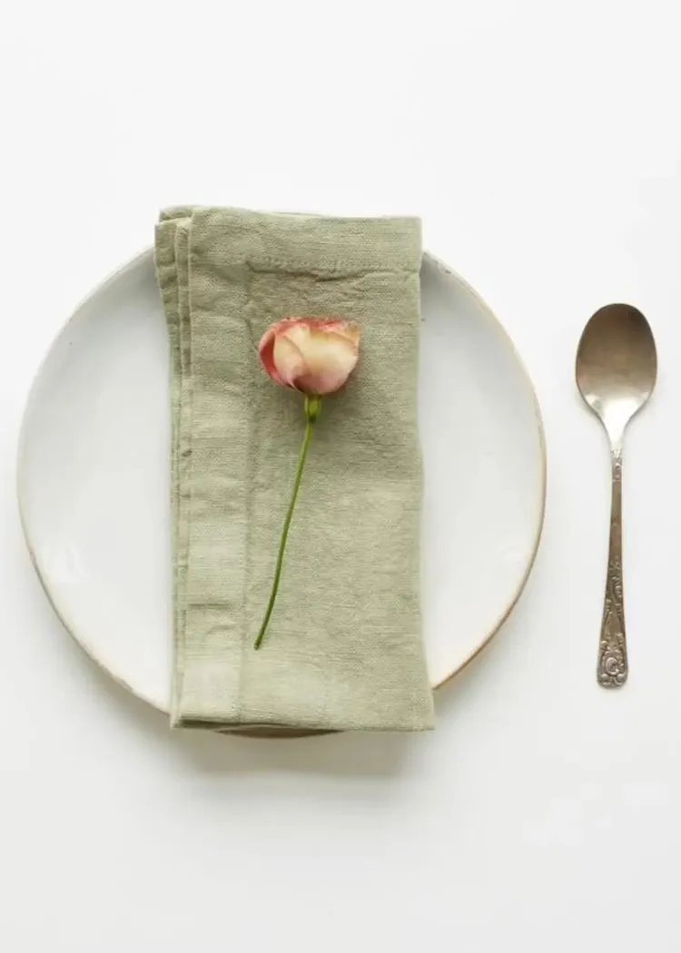 Linen Napkins Set of 2 | Sage