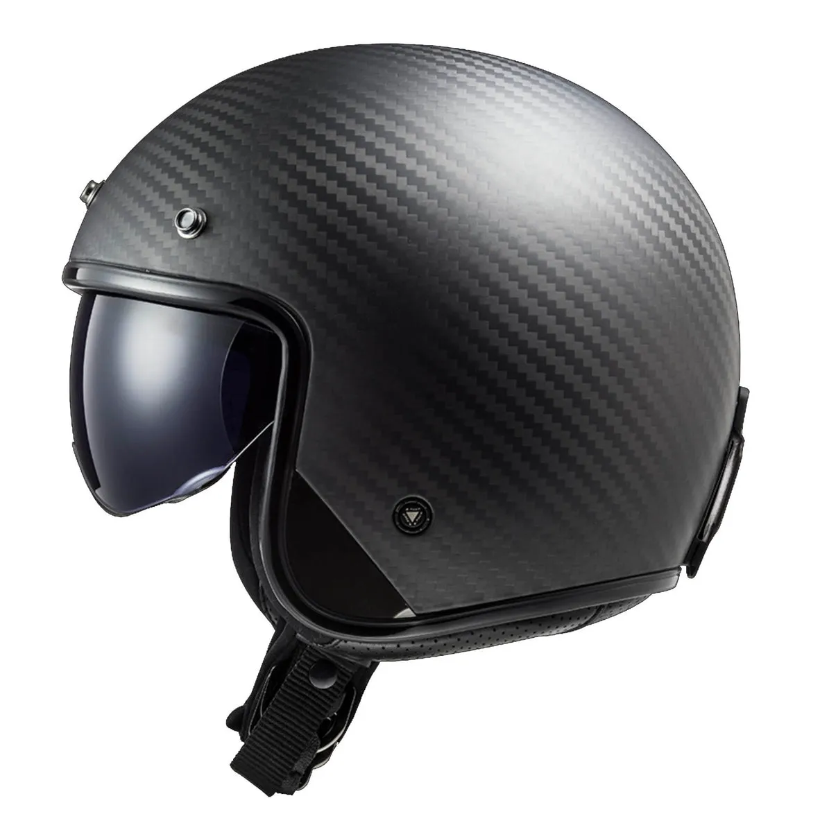 LS2 BOB Low Profile Carbon Fibre ECE approved Open Face Helmet with drop down visor