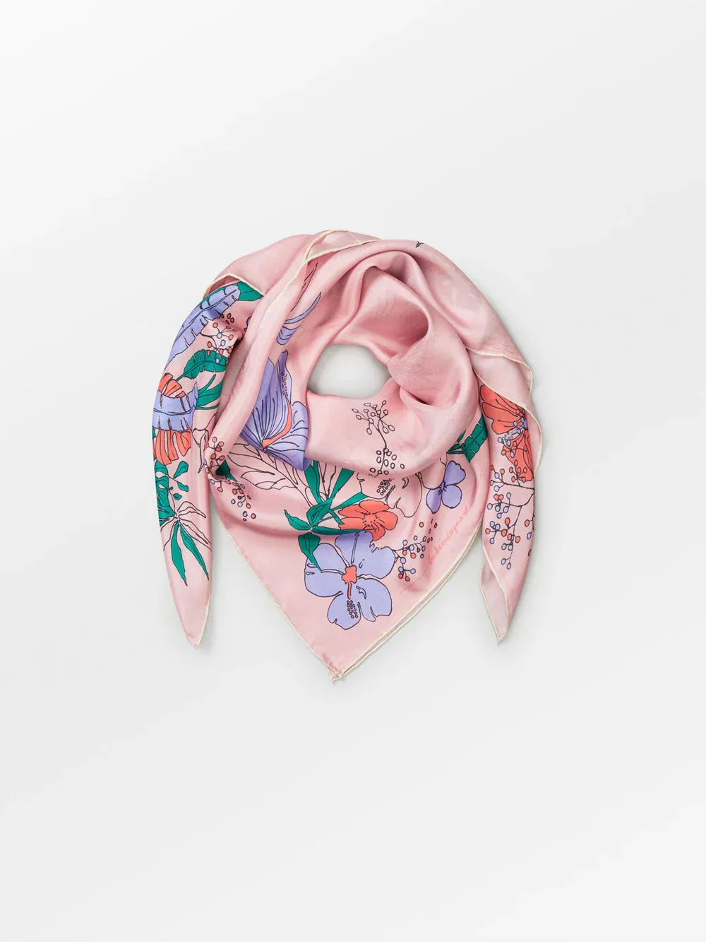 Maleia Sia Silk Scarf Rose Blossom