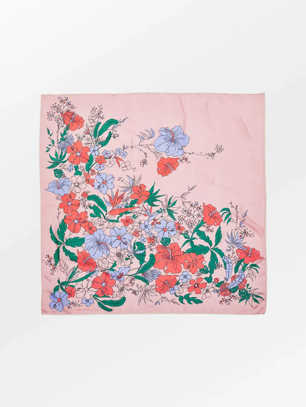 Maleia Sia Silk Scarf Rose Blossom