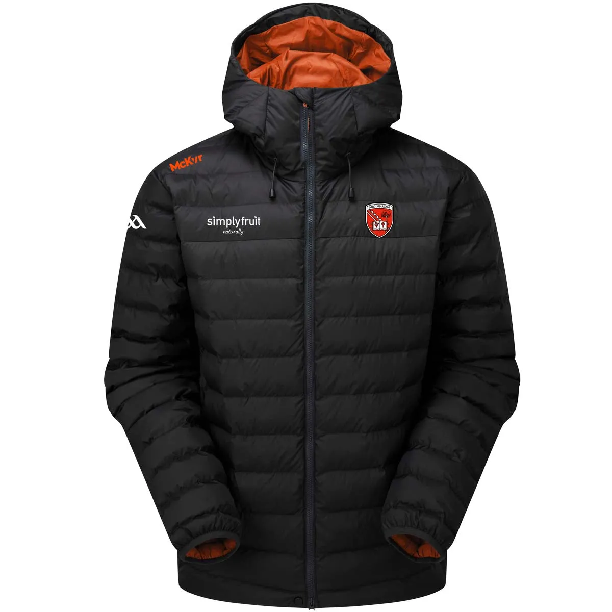 Mc Keever Armagh GAA Official Vital Padded Jacket - Adult - Black/Orange/White