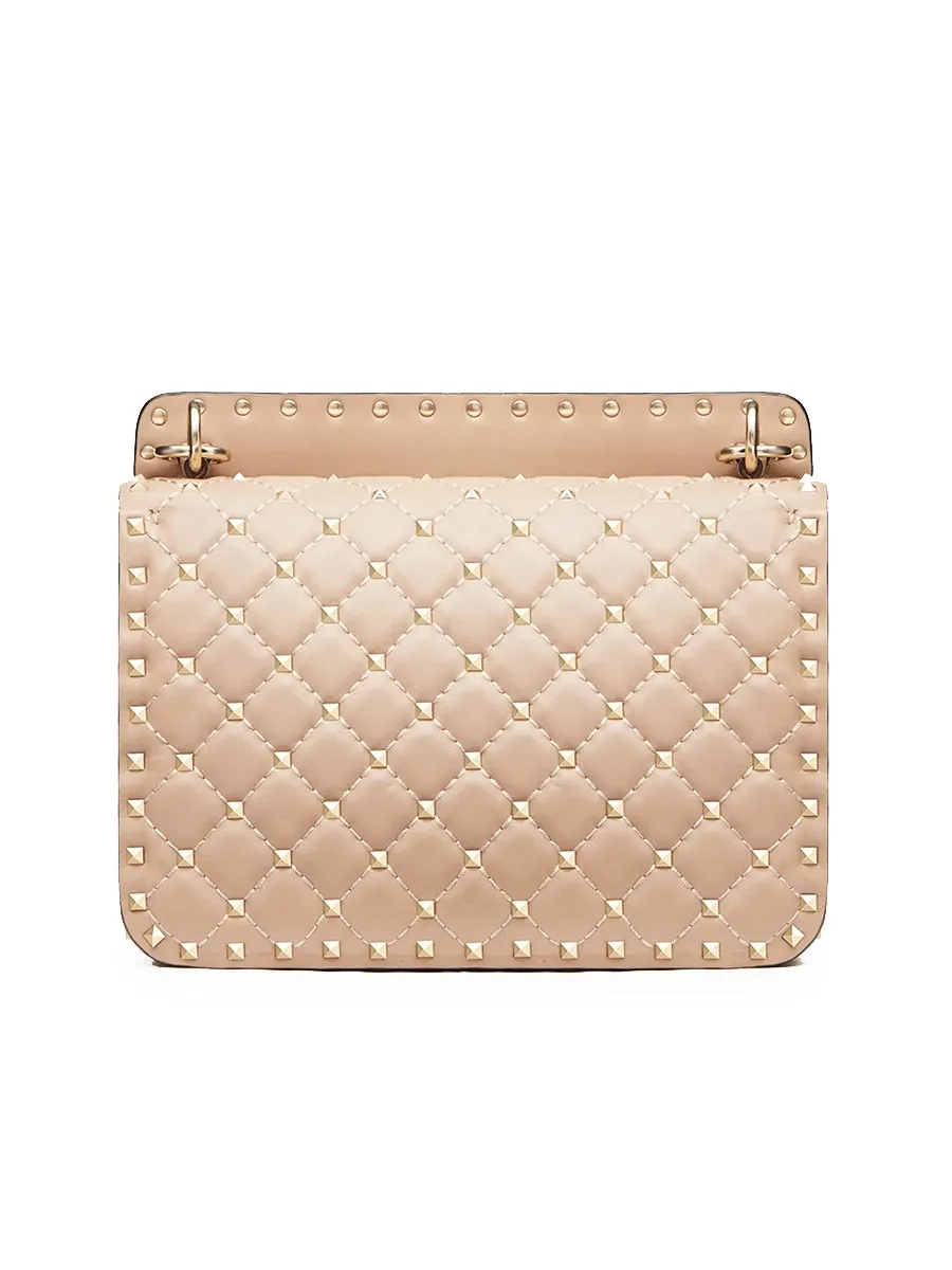 Medium Rockstud Spike Nappa Leather Bag