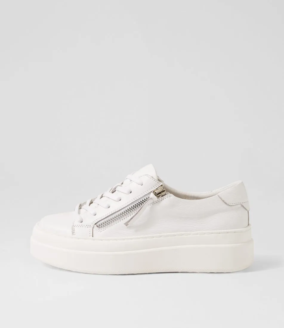 MIDAS Asty White Leather Sneakers