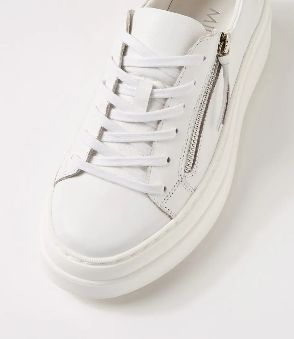 MIDAS Asty White Leather Sneakers