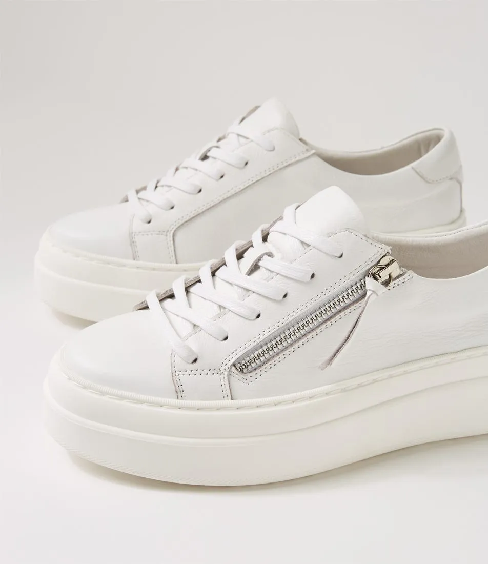 MIDAS Asty White Leather Sneakers