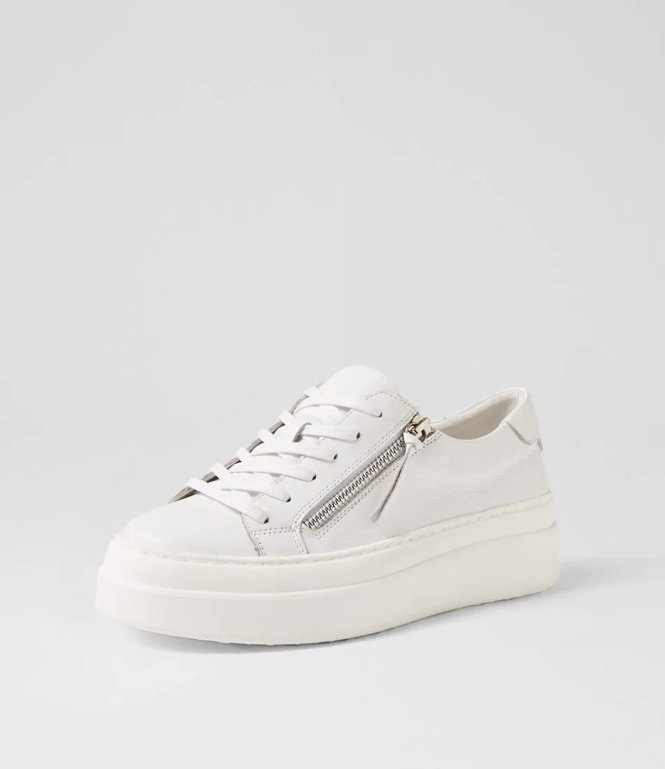 MIDAS Asty White Leather Sneakers