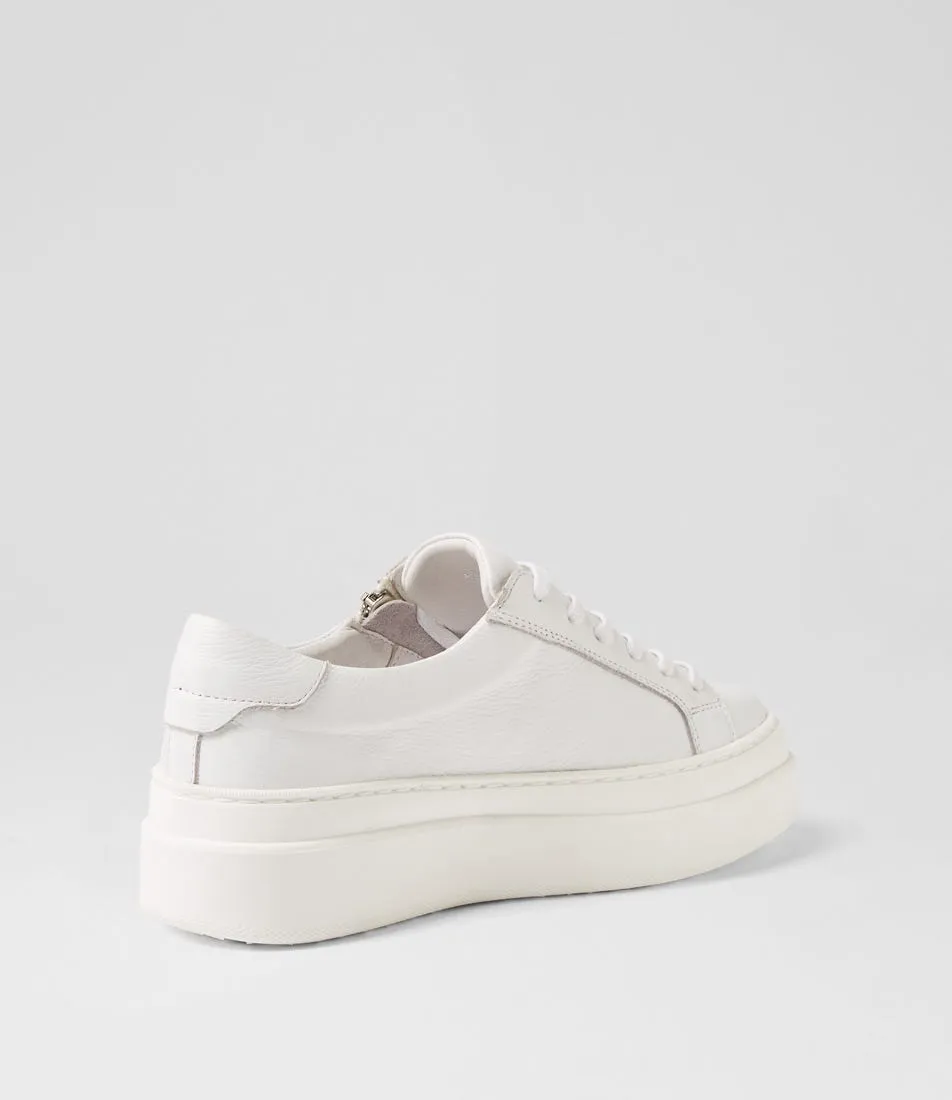 MIDAS Asty White Leather Sneakers