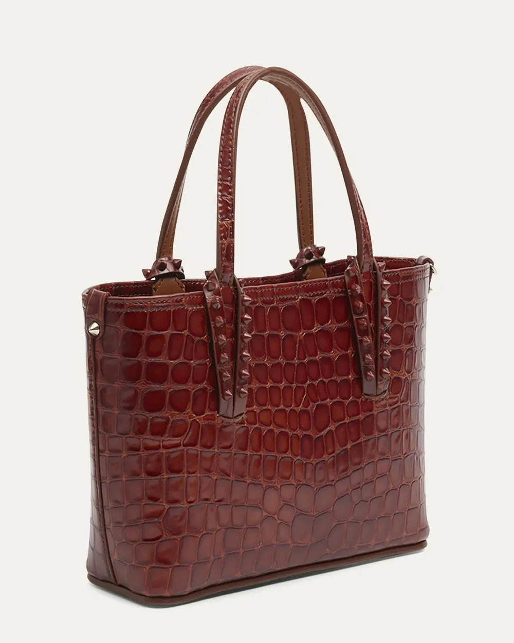 Mini Cabata Alligator-Embossed Tote Bag