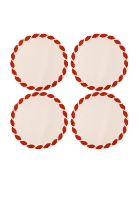 Misette Embroidered Linen Placemats Set Of 4