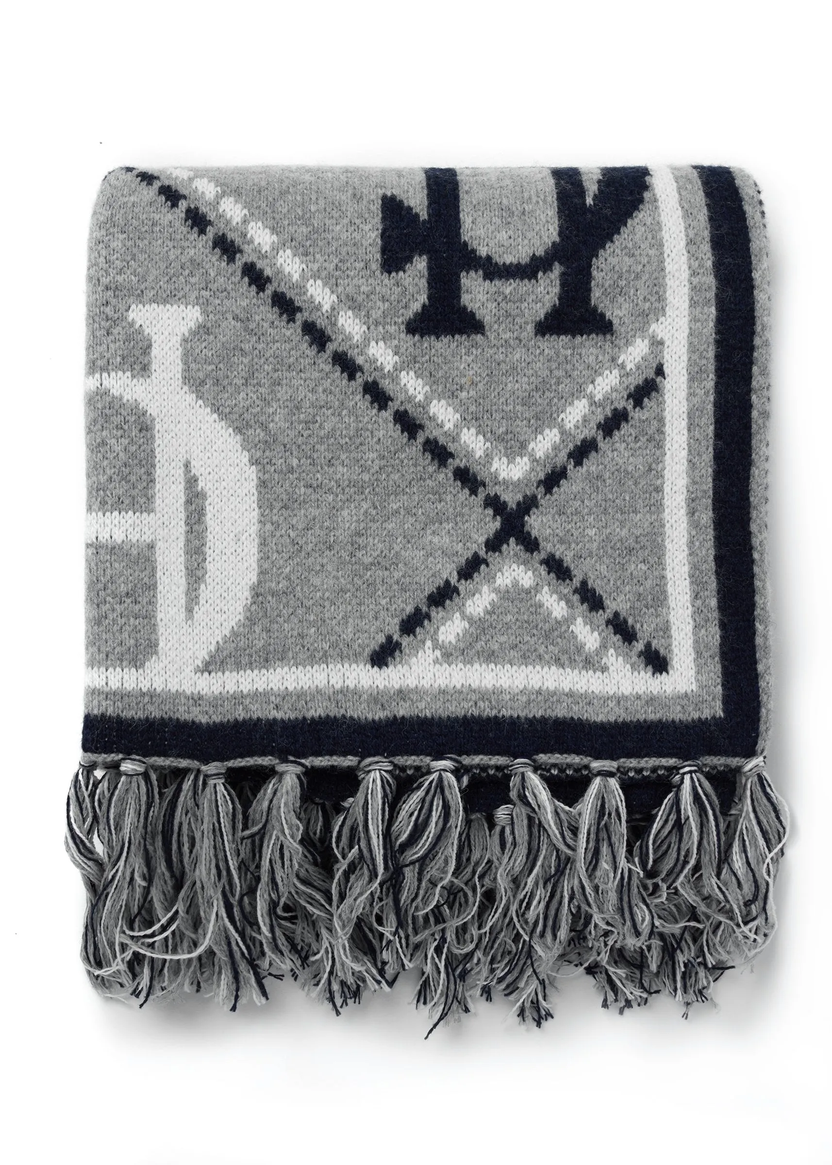 Monogram Scarf (Grey Marl)