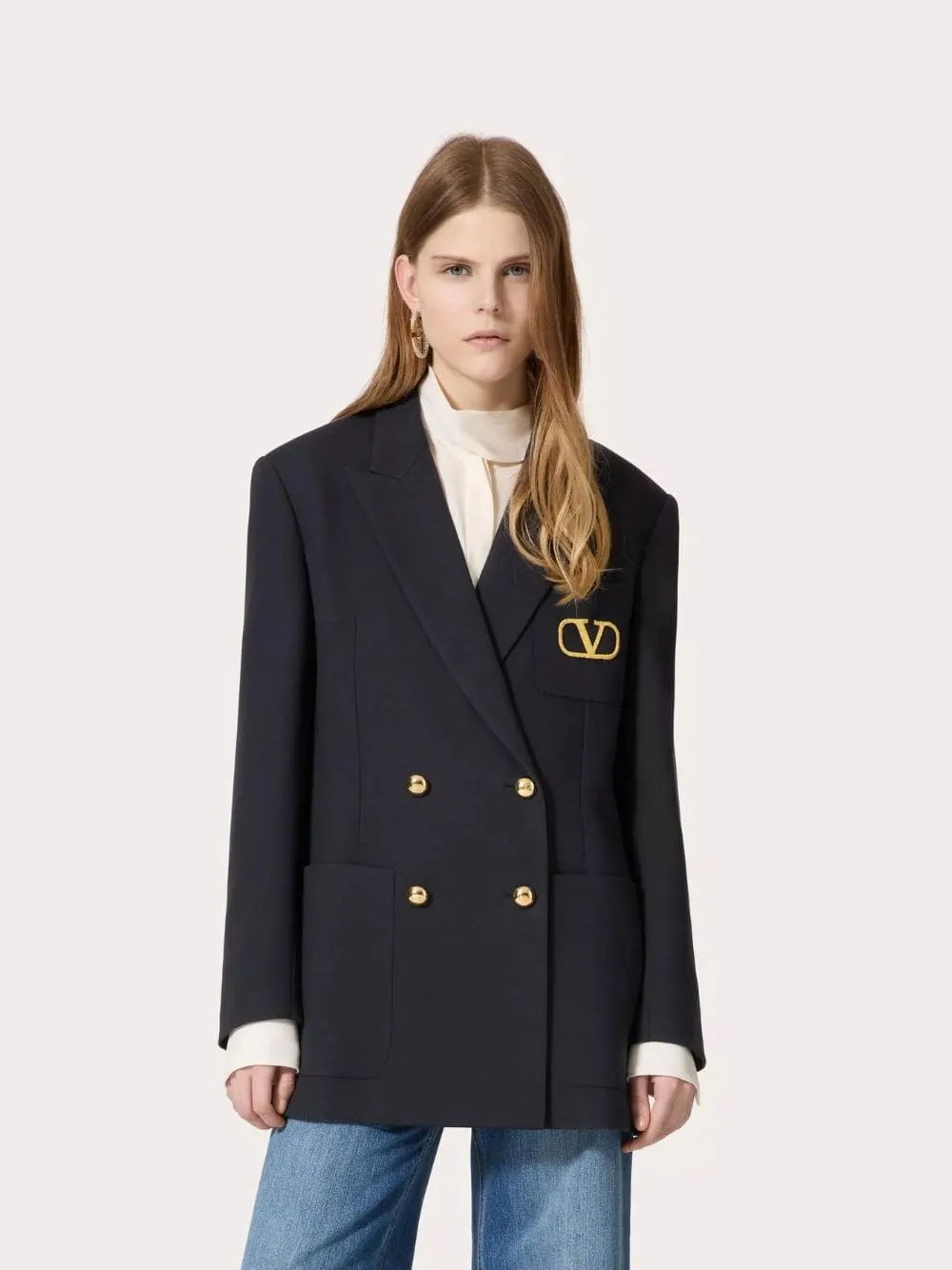 Navy Formal Natte' Jacket