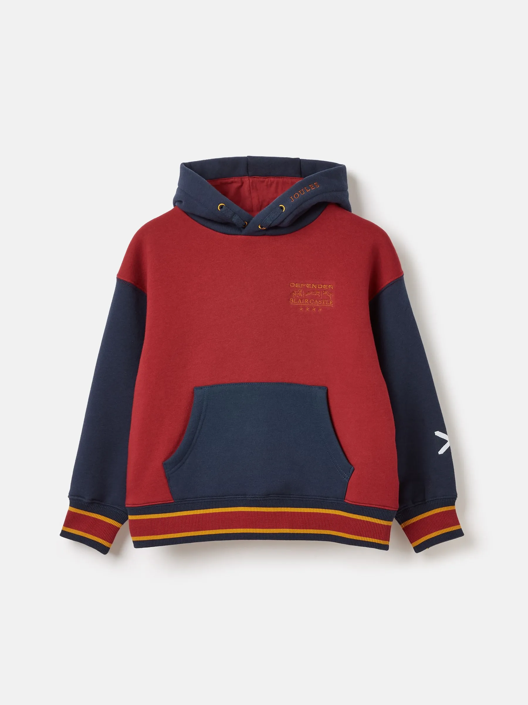 Navy/Burgundy Kids' Colourblock Hoodie