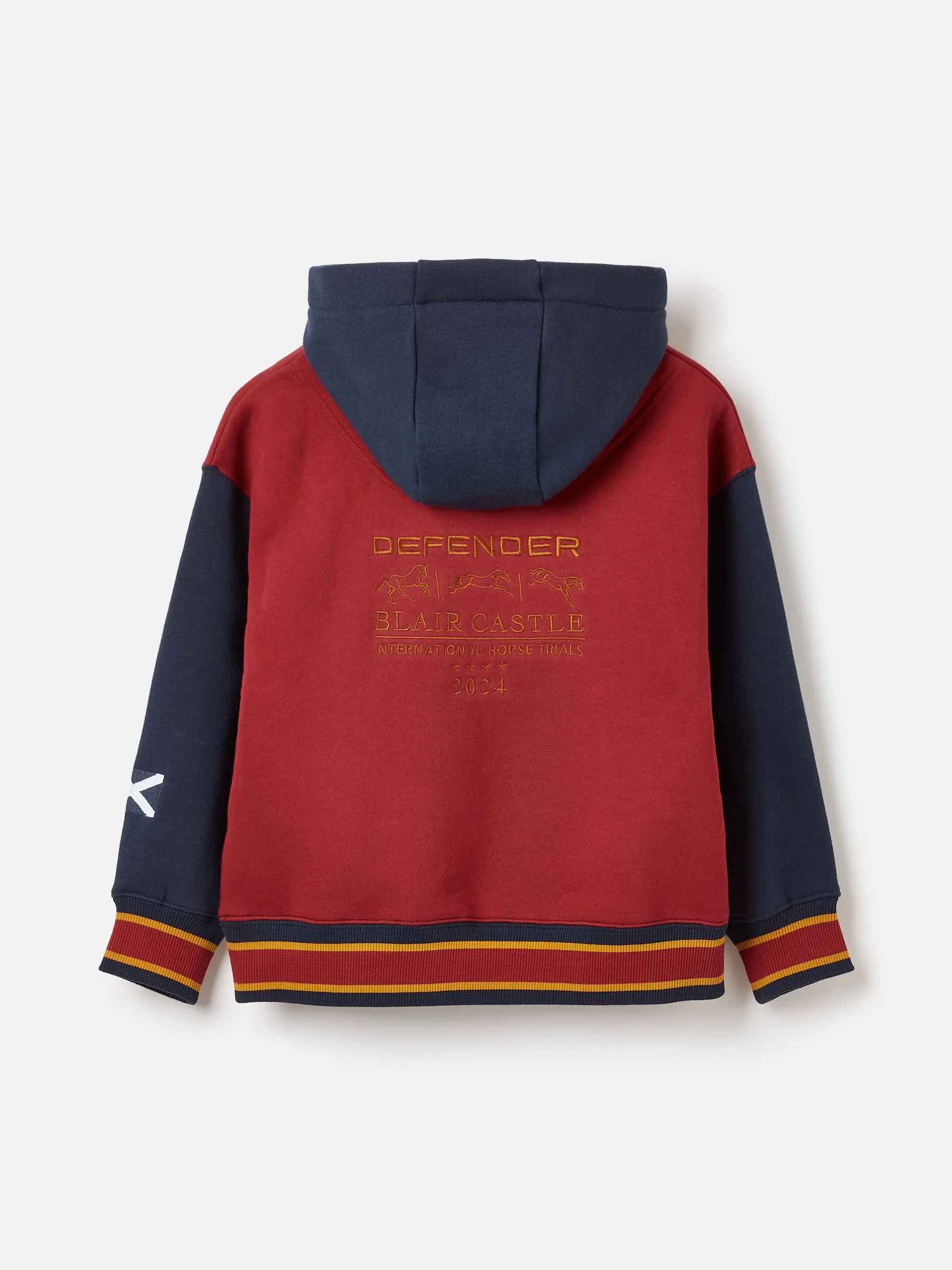 Navy/Burgundy Kids' Colourblock Hoodie