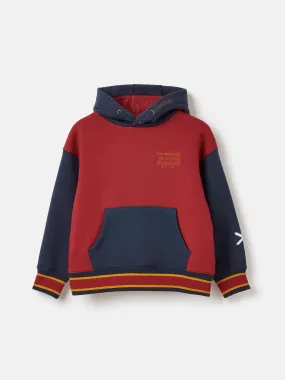 Navy/Burgundy Kids' Colourblock Hoodie