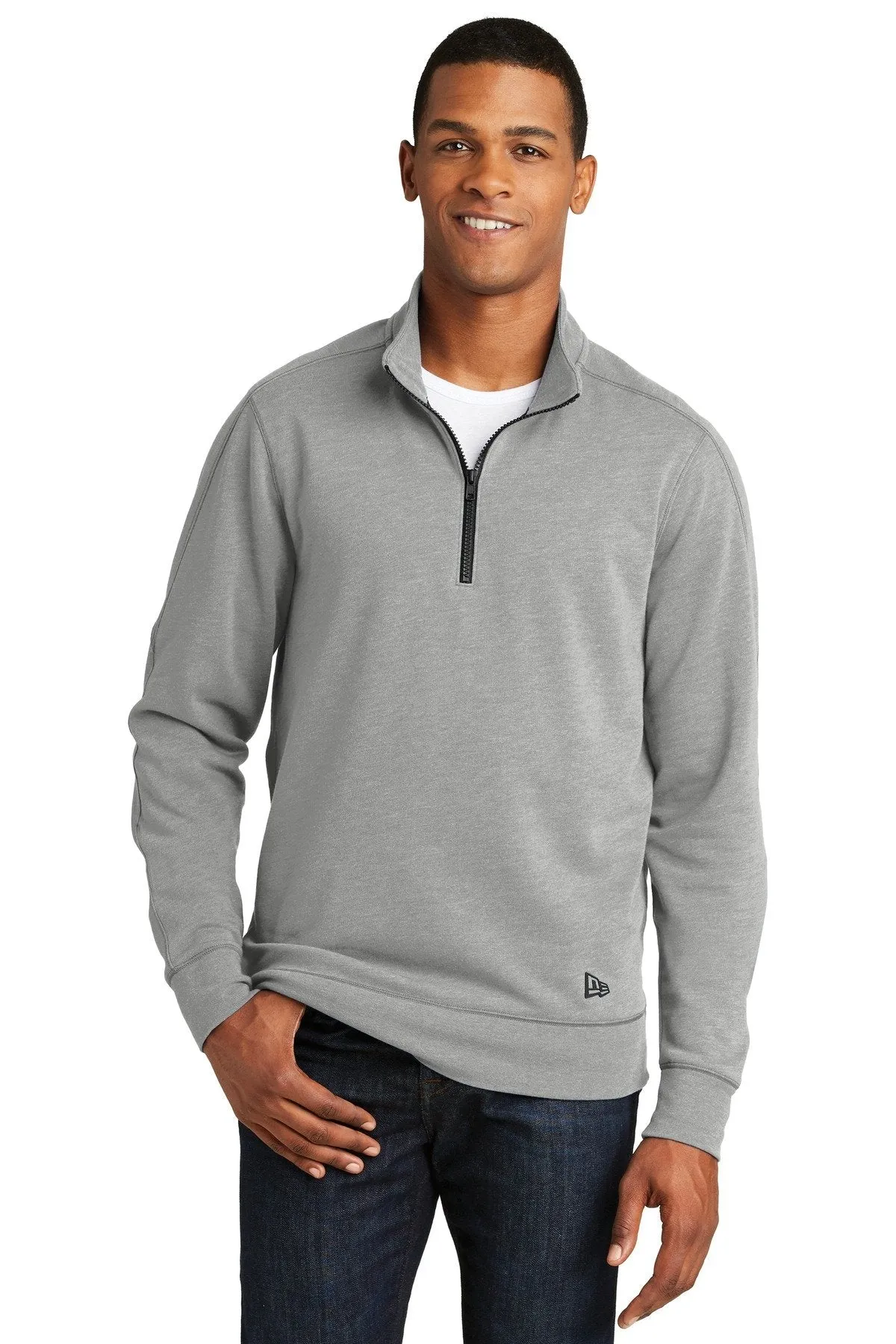 New Era Tri Blend Fleece 1/4-Zip Pullover NEA512 Shadow Grey Heather