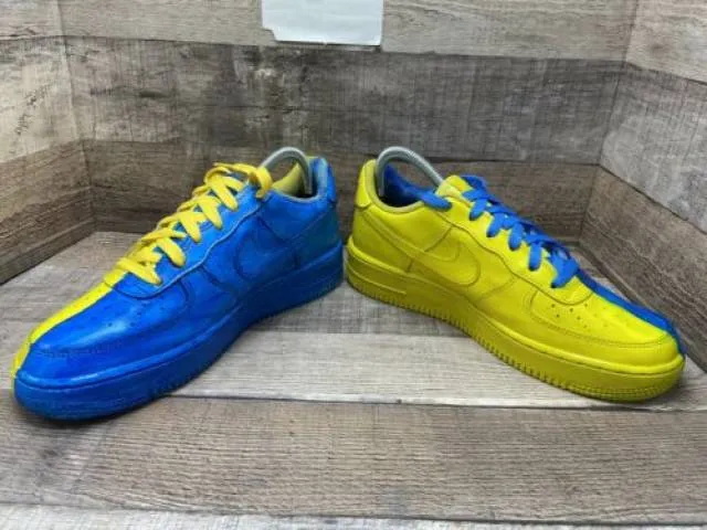 Nike Air Force 1 Low UKRAINE FLAG DH2920-111 Youth Sz 6....