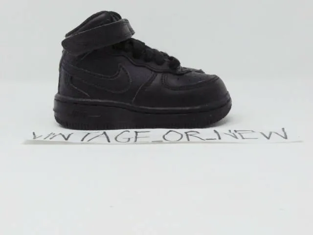 Nike Air Force 1 Mid Black 2017 TD Toddler 314197-004 sz 4C