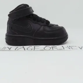 Nike Air Force 1 Mid Black 2017 TD Toddler 314197-004 sz 4C