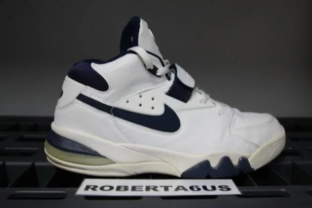 Nike Air Force Max B White Midnight Navy Rare Vintage 62...