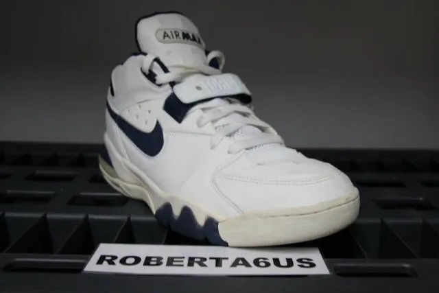 Nike Air Force Max B White Midnight Navy Rare Vintage 62...