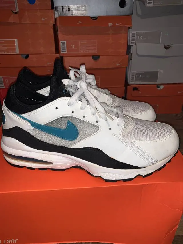 NIKE AIR MAX 93 WHITE AQUA SIZE 12