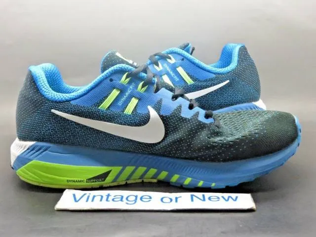 Nike Air Zoom Structure Black Photo Blue Green Running 8...