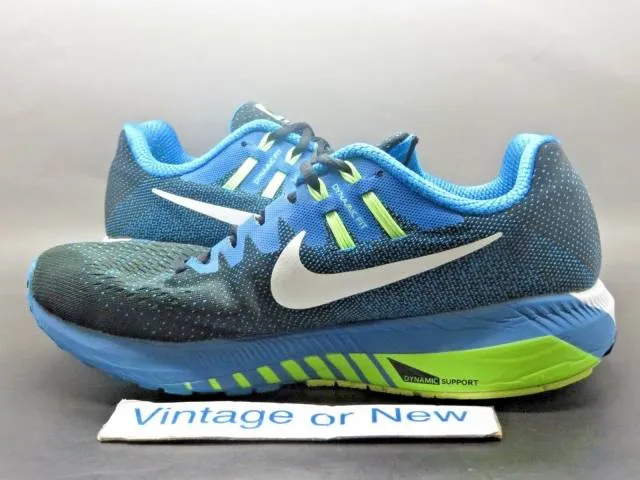 Nike Air Zoom Structure Black Photo Blue Green Running 8...