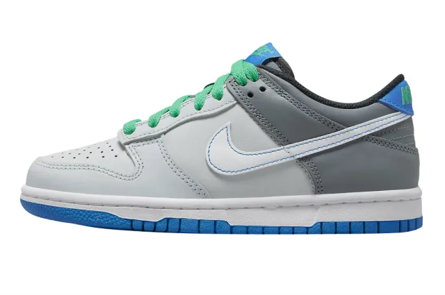 NIKE DUNK LOW GS GREY BLUE GREEN