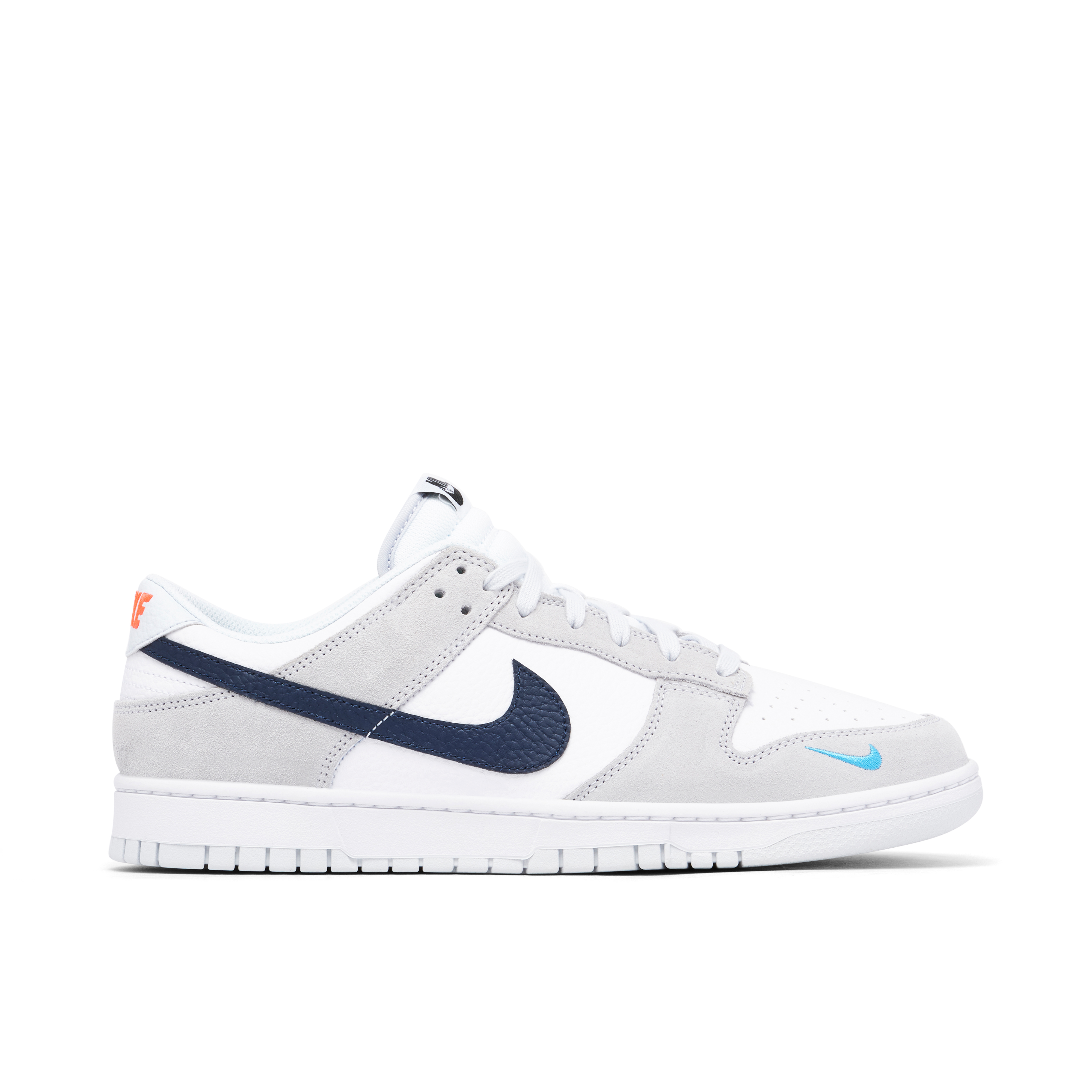 Nike Dunk Low Mini Swoosh Grey Navy | FJ4227-001 | Laced