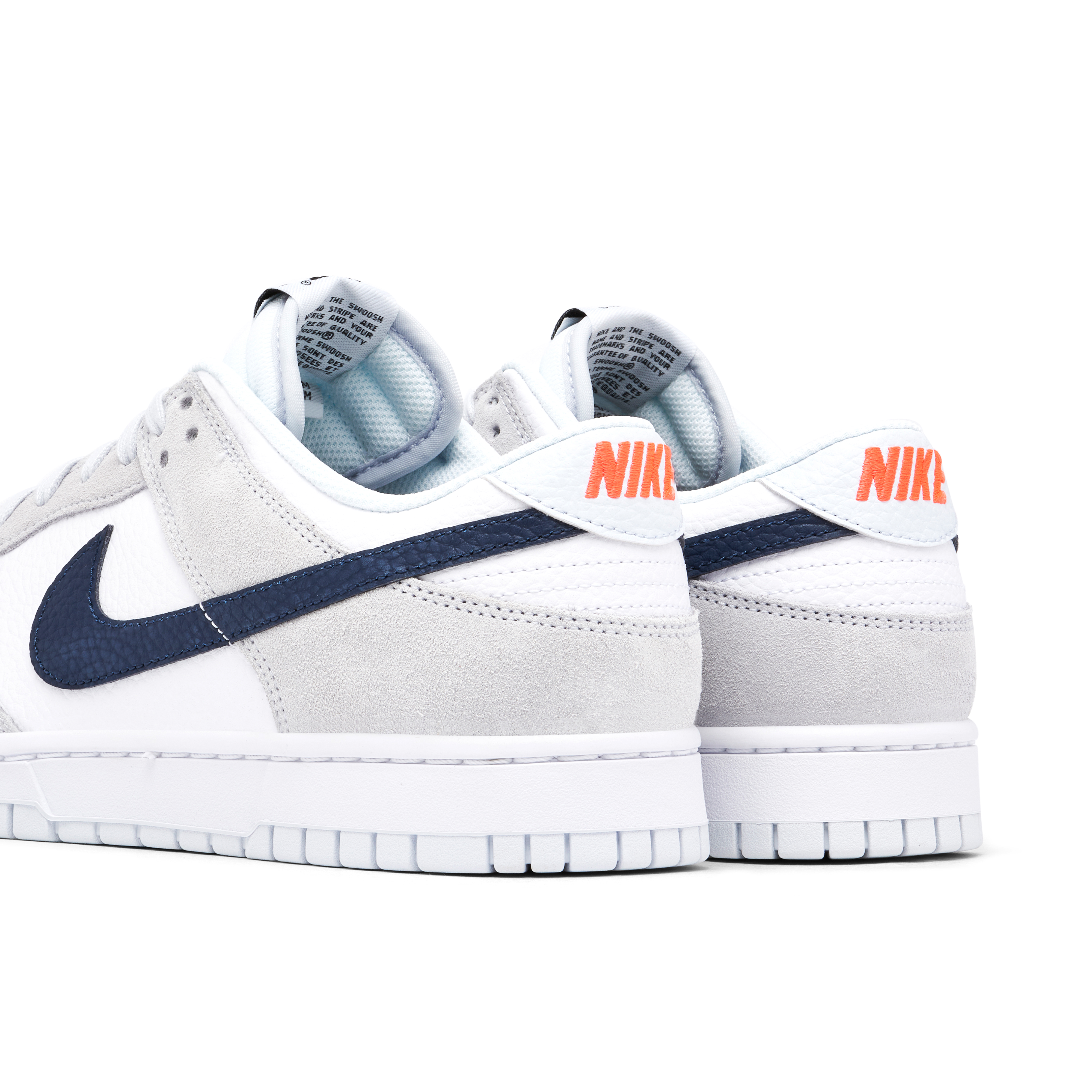 Nike Dunk Low Mini Swoosh Grey Navy | FJ4227-001 | Laced