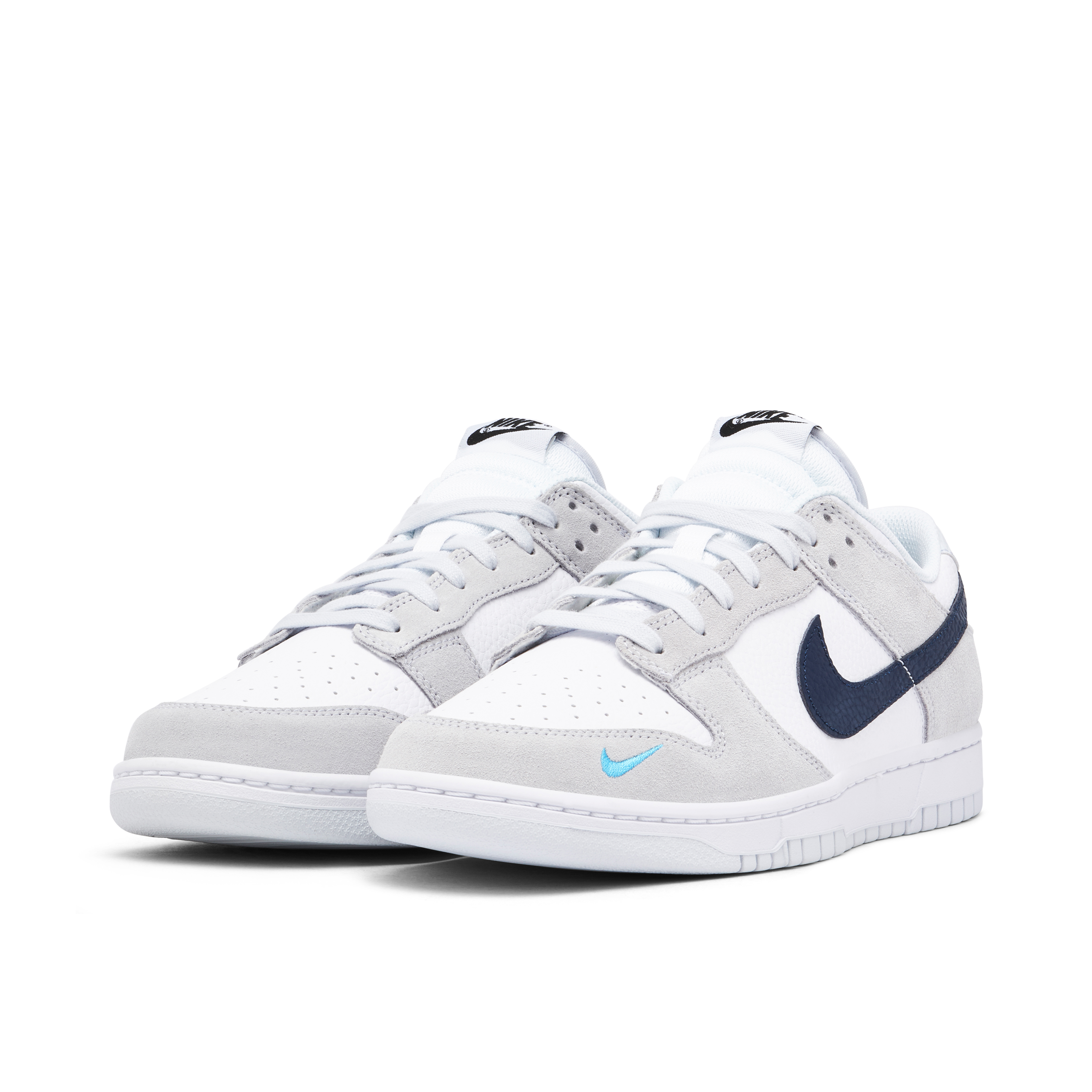 Nike Dunk Low Mini Swoosh Grey Navy | FJ4227-001 | Laced