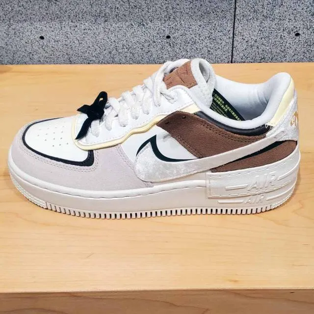 Nike Wmns Air Force 1 Shadow 'Black Bow' White/Tan-Grey ...