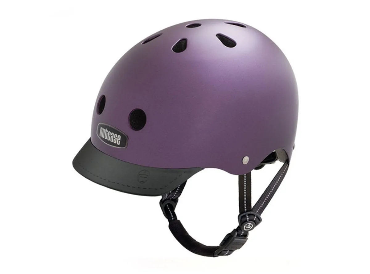 Nutcase Passion Purple Satin Metallic Street Helmet - Purple