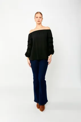 Off-shoulder Ruffled Pullover Style 242127