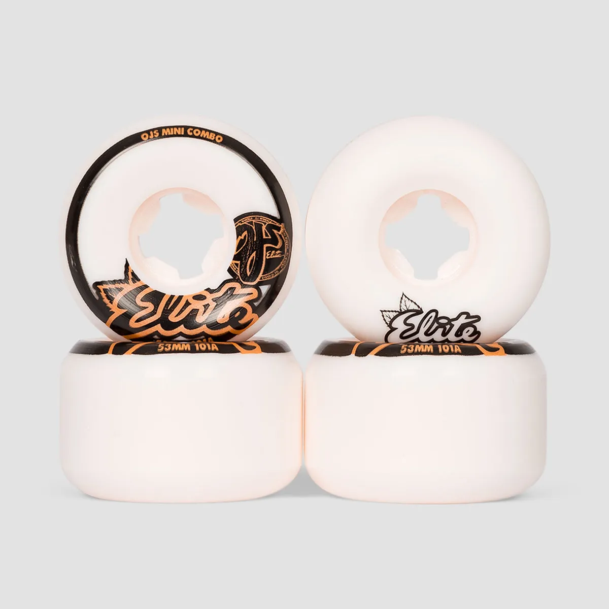 OJ Mini Combo 101A Elite Skateboard Wheels White 53mm