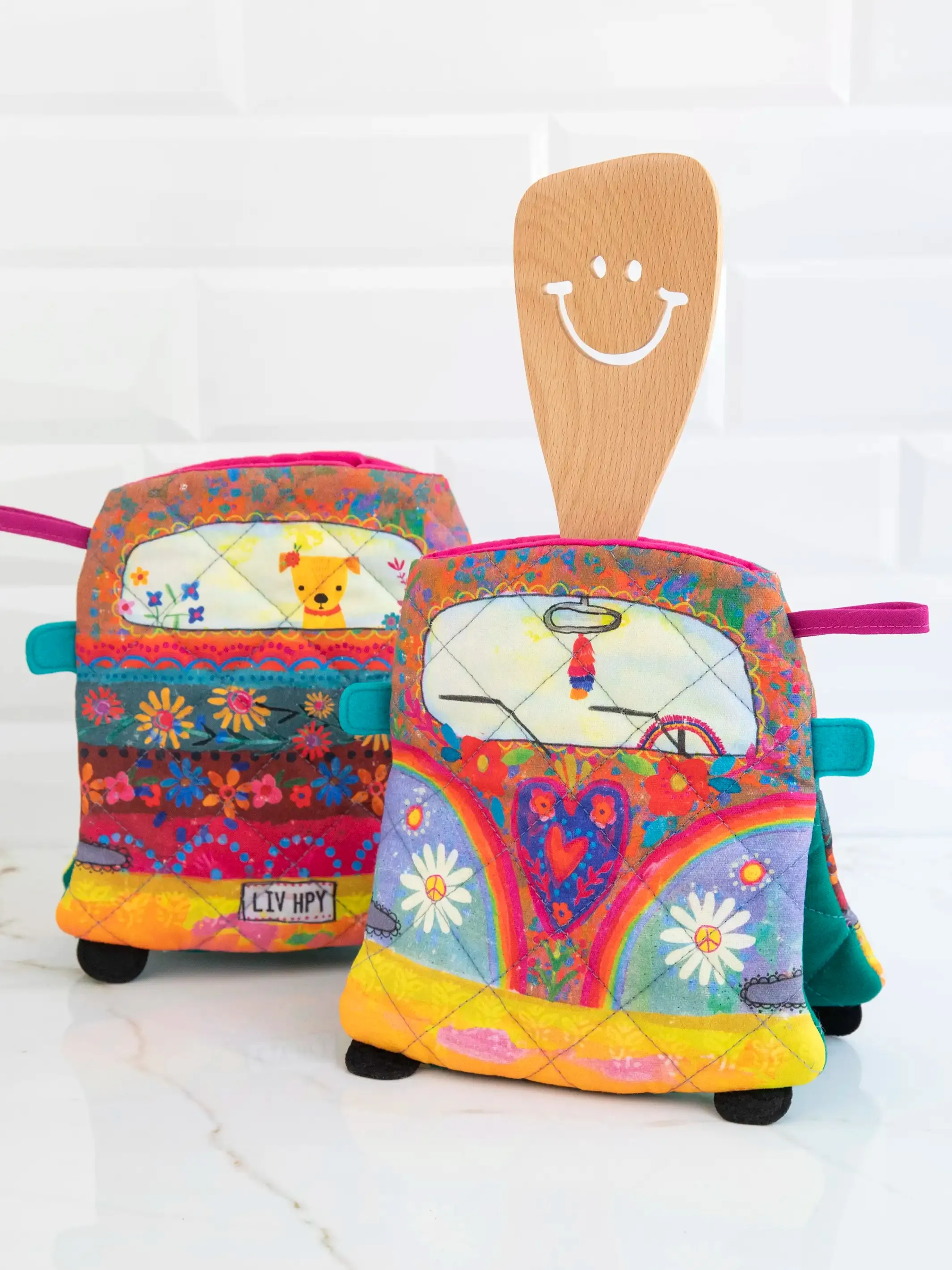 Oven Mitt & Wooden Spoon Set - Van