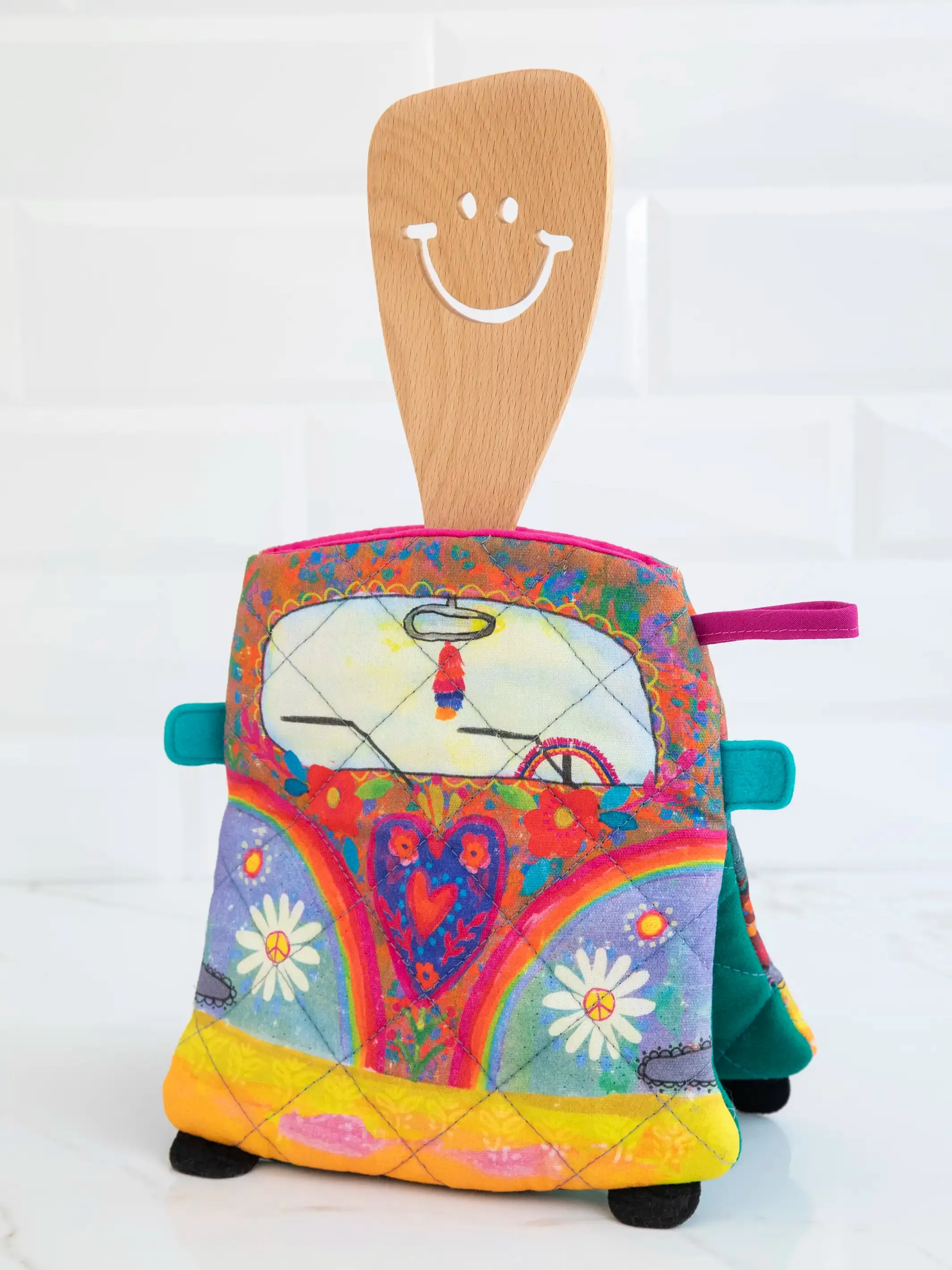 Oven Mitt & Wooden Spoon Set - Van