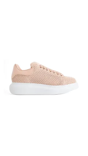 Oversize Woven Sneakers - Pink